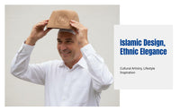 Ethnic Hollow Openwork Islamic Prayer Cap, Unisex, High Top, Breathable, Autumn Style
