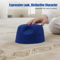 Ethnic Hollow Openwork Islamic Prayer Cap, Unisex, High Top, Breathable, Autumn Style