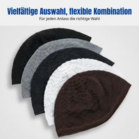 Arab Style Knitted Kufi Cap for Men, Lightweight Breathable Multi-Color