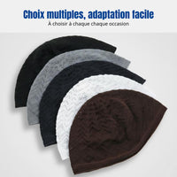 Arab Style Knitted Kufi Cap for Men, Lightweight Breathable Multi-Color