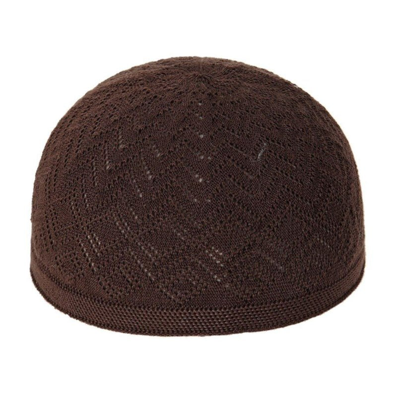 Thin Knit Kufi Cap, Breathable, Adjustable, Muslim Prayer Hat