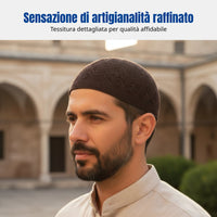 Thin Knit Kufi Cap, Breathable, Adjustable, Muslim Prayer Hat
