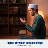 Muslim Prayer Cap, Men's Summer Mesh, Embroidered Flat Top, Breathable, Saudi Style