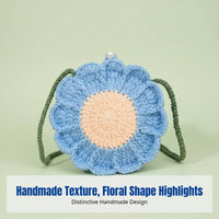 Handmade Crochet Small Bag, Floral Yarn Purse, Sweet crisp design, 2025 Trend