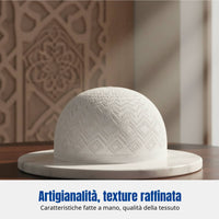 Breathable Thin Kufi Cap, Knitted Muslim Prayer Hat for Men, Mesh Design