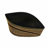 Malaysia Oval Mesh Cap, Ethnic Embroidered, Breathable Summer Hat