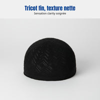 Men's Thin Kufi Cap, Breathable Knitted Muslim Hat, Adjustable