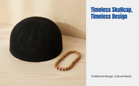 Men's Thin Kufi Cap, Breathable Knitted Muslim Hat, Adjustable