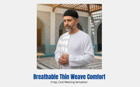 Men's Thin Kufi Cap, Breathable Knitted Muslim Hat, Adjustable