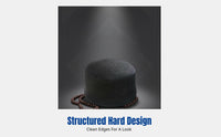 Men's Flat Top Prayer Cap, Rigid Muslim Hat, Warm Polyester, Autumn Winter, Relaxed Fit