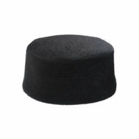 Men's Flat Top Prayer Cap, Rigid Muslim Hat, Warm Polyester, Autumn Winter, Relaxed Fit