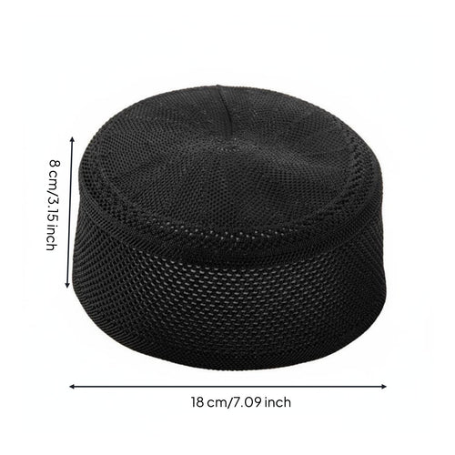 Men's Thin Mesh Muslim Hat, Summer, Breathable, Flat Top