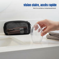 Travel Makeup Sponge Holder, Clear Eggshell Shape, Breathable Dustproof Cover