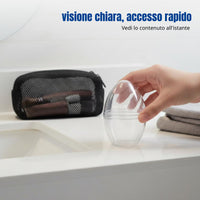 Travel Makeup Sponge Holder, Clear Eggshell Shape, Breathable Dustproof Cover