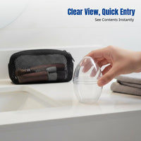 Travel Makeup Sponge Holder, Clear Eggshell Shape, Breathable Dustproof Cover