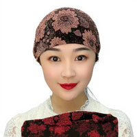 Lace Turban Hat, Elderly Hair Cover, Thin Summer Headscarf, Random Pattern