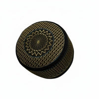 Cotton Embroidered Muslim Cap, Men's Ethnic Prayer Hat, Fine Intricacy