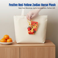 Horse Year Lucky Keychain, Zodiac Plush Charm, Creative Festive Gift