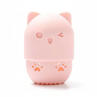 Makeup Sponge Storage Box, Tin Cylinder, Cat Ear, Dustproof, Multi-Style