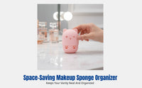 Makeup Sponge Storage Box, Tin Cylinder, Cat Ear, Dustproof, Multi-Style