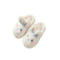 Cute Bunny Cotton House Slippers, Women, Soft Plush, Indoor, Anti-Slip, Winter Warmth