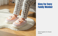 Winter Kids Plush Bunny Slippers, Indoor Non-Slip, Warm, Parent-Child, Cartoon Design, Rear Heel