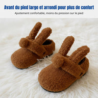 Unisex Kids Bunny Fuzzy House Shoes, Snug Plush, Winter Indoor Outdoor