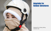 Winter Warm Balaclava Hat, Face Cover, Neck Scarf, Women's Cycling, Windproof, Cold Protection, Integrated Design