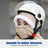 Winter Warm Balaclava Hat, Face Cover, Neck Scarf, Women's Cycling, Windproof, Cold Protection, Integrated Design