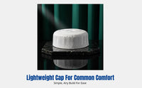 Muslim Flat Top Cap, Unisex, Embroidered, Lightweight, Cream or Navy Stripes, Random Color