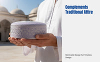 Men's Muslim Prayer Cap, Embroidered Cotton Round Hat, Hui Ethnic Style, Multiple Colors, Traditional Worship Headwear