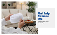 Summer Prayer Cap for Men, Mesh Flat Top, Breathable Muslim Ethnic, Saudi Inspired, New Design