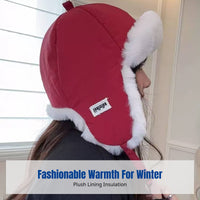 Windproof Ushanka Hat, Thick Fleece Ear Protection, Women's Winter Ski Cap