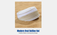 Men's Prayer Cap, Oval Malay Hat, Computer Embroidery, Stylish Turban, Relaxed Design
