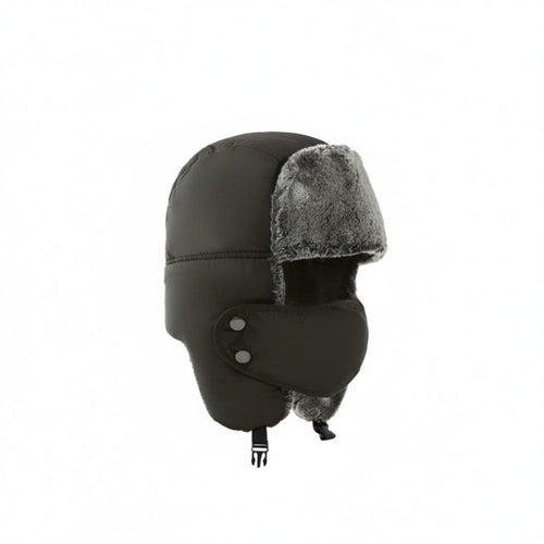 Ushanka Hat for Men, Thick Earflap Cap, Windproof Face Cover, Outdoor Winter Warmth