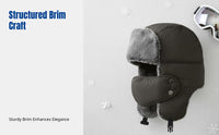 Ushanka Hat for Men, Thick Earflap Cap, Windproof Face Cover, Outdoor Winter Warmth