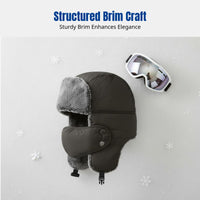 Ushanka Hat for Men, Thick Earflap Cap, Windproof Face Cover, Outdoor Winter Warmth