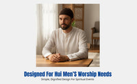 Mesh Knit Muslim Prayer Cap, Round Top, Breathable, Autumn