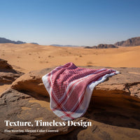 Polyester Jacquard Arab Headscarf, Traditional Middle Eastern Keffiyeh, Dubai Saudi Ethnic Scarf, Unisex, Event Accessory