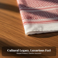 Polyester Jacquard Arab Headscarf, Traditional Middle Eastern Keffiyeh, Dubai Saudi Ethnic Scarf, Unisex, Event Accessory