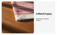 Polyester Jacquard Arab Headscarf, Traditional Middle Eastern Keffiyeh, Dubai Saudi Ethnic Scarf, Unisex, Event Accessory