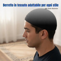 Breathable Knitted Kufi Hat, Thin Muslim Prayer Cap for Men, Foldable