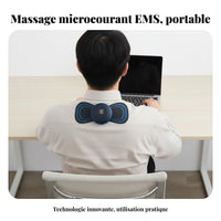 Mini EMS Neck & Shoulder Massager, 8 Modes, 19 Intensity Levels