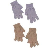 Kids Fingerless Thick Plush Gloves, Winter Warm, Writing, Gaming, Cute