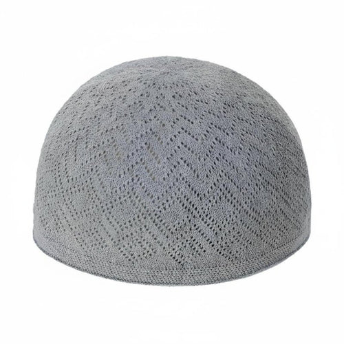 Adjustable Kufi Cap for Men, Thin Knit, Breathable, Muslim Prayer Hat