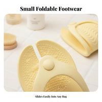 Portable Travel House Shoes, Foldable, Non-Slip, Bathroom, Unisex, Random Color