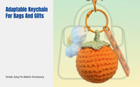 Knitted Yarn Keychain, Handmade Decoration, Good Luck Theme, Bag Charm, Gift Box