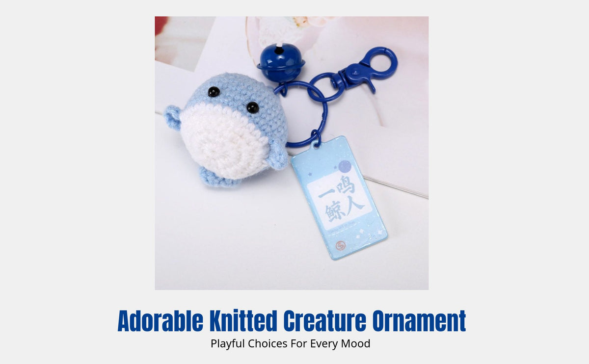 Handmade Yarn Animal Bag Charm, Knitted Keychain, Cute Cartoon Decor, Finished Accessory, Assorted Designs