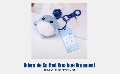 Handmade Yarn Animal Bag Charm, Knitted Keychain, Cute Cartoon Decor, Finished Accessory, Assorted Designs