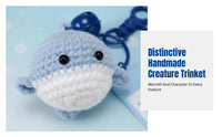Handmade Yarn Animal Bag Charm, Knitted Keychain, Cute Cartoon Decor, Finished Accessory, Assorted Designs
